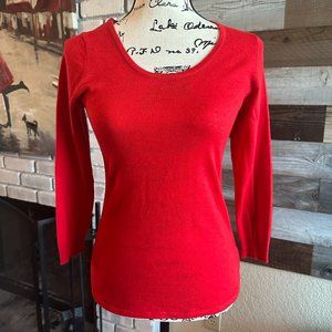 Red light weight sweater.  XS
